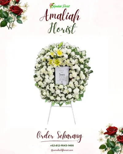 Krans Bunga Duka Cita di Kamongan