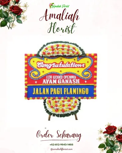 Bunga Papan Congratulation di Kamongan